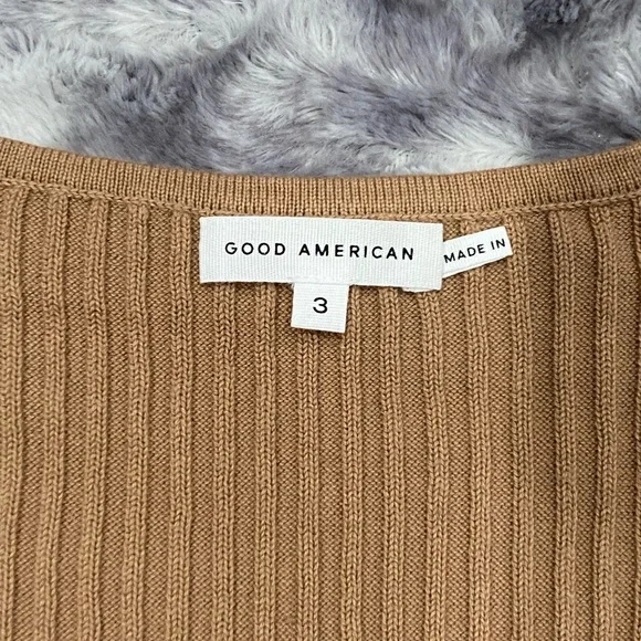 Good American Taupe Size 3 Belted Body Dress New Without Tags - Picture 4 of 6